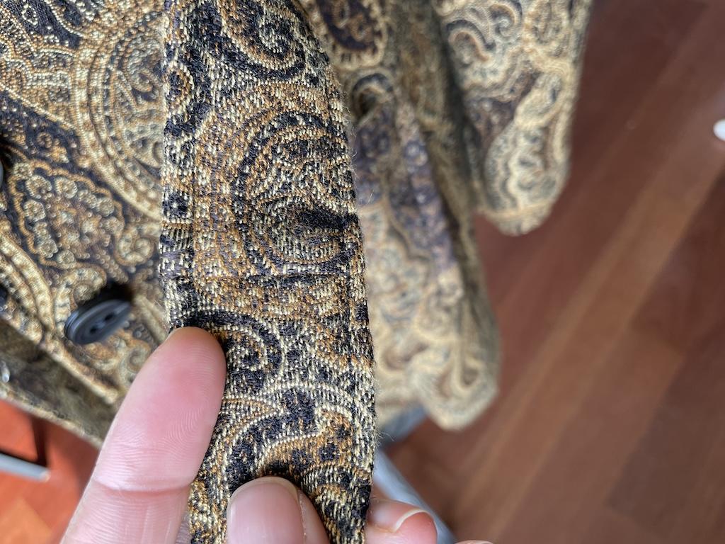 Close up of Luna’s handmade belt for her diy coat