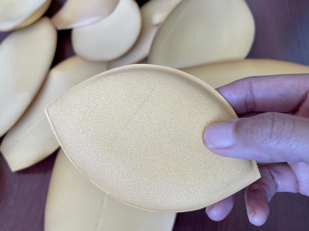 Close up of padding that comes with Fabulous Fit Fitting System for dress form